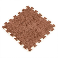 Підлога-пазл плюшевий 30х30х1см Коричневий (D) SW-00002082