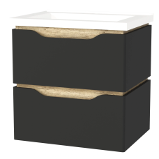 Тумба Сакраменто підвісна з ум. Глорія 60 2ш (антрацит)