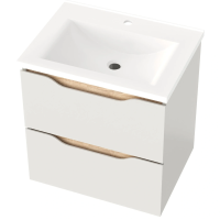 Тумба Амелія підвісна з умив. шк.Глорія 60 дуб сонома