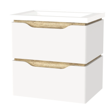 Тумба Сакраменто підвісна з ум. Глорія 60 2ш (біла)