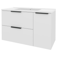 Тумба Фест з ум. Родео 100 (біла) з корзиною праворуч