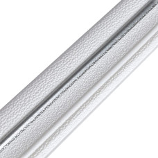 Плінтус РР самоклеючий 2300х70х4мм Білий з сірою смужкою (D) SW-00001833