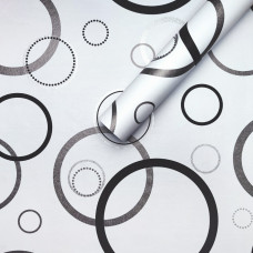 Самоклеюча плівка 0,45х10м х 0,07мм Срібні круги SW-00001201