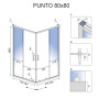 Душова кабіна REA PUNTO 80х80 CHROME