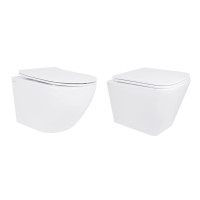 Акційний набір: Унітаз підвісний Jay Ultra Quiet QT07335177W 485х360х320 + Tern Ultra Quiet QT17332303ASW 490x365x325