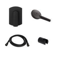 Акційний набір Qtap: Змішувач для душу Slavonice QTSLA267BLM45903+Лійка Rucni QTRUCA120O3KBB+Шланг Hadice QTHADPVCSQ160B+Тримач QT829910842854OB