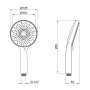 Лійка для ручного душу Lidz Niagara 32 120 мм округла LDNIA32GRP48536 Graphite