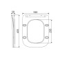 Сидіння для унітаза (Tern 490,520,610) 435x344x50 мм, White, з мікроліфтом, Slim Duroplast, Quick Release QTSC179W47353 Qtap