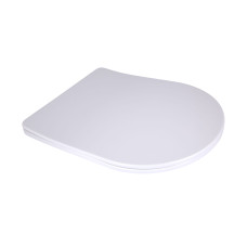 Сидіння для унітаза підлогового (Vlasta) 560×363×30 мм, White, з мікроліфтом, Slim Duroplast, Quick Release QT28228300W3 Qtap