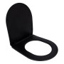 Сидіння для унітаза Qtap (Robin 490) 425x363x50 мм, Matt Black, з мікроліфтом Slim Duroplast, Quick Release QTSC179MB48676