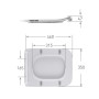 Qtap Сиденье для унитаза (Crow 640) 460x350x47 мм, White, с микролифтом, Slim Duroplast, Quick Release QTSC179W48700