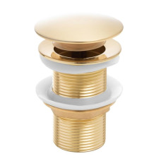 Донний клапан для раковини YOKA CLICK-CLACK GOLD без переливу *