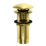 Донний клапан для раковини KOHLMAN CLICK-CLACK GOLD з переливом *