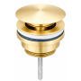 Донний клапан для раковини VBI BRUSHED GOLD click-clack універсальний