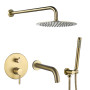 Душова система з виливом VBI MILANO BRUSHED GOLD прихованого монтажу