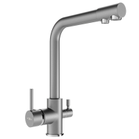 Змішувач для кухні MEXEN DUERO GREY сірий на дві води *