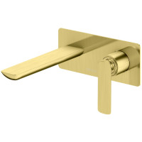 Змішувач для раковини (умивальника) KOHLMAN EXPERIENCE BRUSHED GOLD + BOX прихованого монтажу *