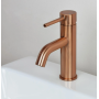 Змішувач для раковини (умивальника) REA LUNGO BRUSHED COPPER низький
