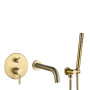 Змішувач для ванни і душу VBI MILANO BRUSHED GOLD прихованого монтажу