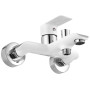 Змішувач для ванни та душу REA BLOOM WHITE CHROME настінний з виливом *