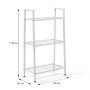 Стелаж-етажерка триярусний з металу 60х33х110см Білий SW-00002103