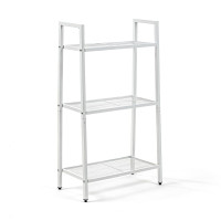 Стелаж-етажерка триярусний з металу 60х33х110см Білий SW-00002103