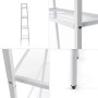 Стелаж-етажерка чотириярусний з металу 60х35х148см Білий SW-00002104