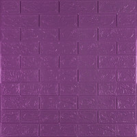 3D панель самоклеюча 700х770х3мм цегла Фіолетова (016-3) SW-000003248