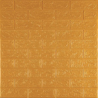 3D панель самоклеюча 700х770х3мм цегла Золота (011-3) SW-00000676