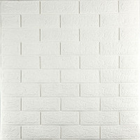 3D панель самоклеюча 700х770х3мм цегла Біла (001-3) SW-00000174