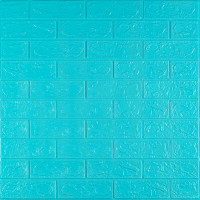 3D панель самоклеюча 700х770х3мм цегла Бірюза (002-3) SW-00000573