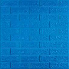 3D панель самоклеюча 700х770х5мм цегла Синій (003-5) SW-00000154