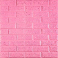 3D панель самоклеюча 700х770х5мм цегла Рожевий (004-5) SW-00000143
