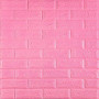 3D панель самоклеюча 700х770х5мм цегла Рожевий (004-5) SW-00000143