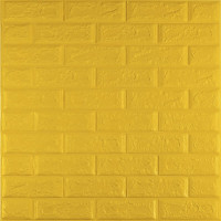3D панель самоклеюча 700х770х5мм цегла Жовтий (010-5) SW-00000146