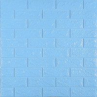 3D панель самоклеюча 700х770х5мм цегла Блакитна (005-5) SW-00000297