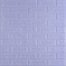 3D панель самоклеюча 700х770х5мм цегла світло - фіолетова (015-5) SW-00000083