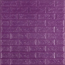 3D панель самоклеюча 700х770х5мм цегла Фіолетова (016-5) SW-00000150