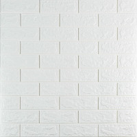3D панель самоклеюча 690х780х5мм цегла Білий (001-5) SW-00000029
