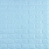 3D панель самоклеюча 700х770х7мм цегла Блакитна (005-7) SW-00000658