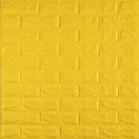 3D панель самоклеюча 700х770х7мм цегла Жовтий (010-7) SW-00000049