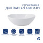 Комплект Qtap Dove: Раковина накладна овальна 415x340x140 мм White + Донний клапан PU02