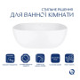 Комплект Qtap Kolibri: Раковина накладна 425x425x140 мм, White, квадратна + Донний клапан Pop-up PU02