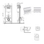 Готове рішення Qtap для ванної кімнати: підвісний унітаз Swan Ultra Quiet 520x360x320 + комплект інсталяції Nest 4 в 1 (лінійна клавіша Chrome)