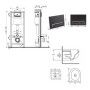 Готове рішення Qtap для ванної кімнати: підвісний унітаз Taurus Ultra Quiet 515×360×350 + комплект інсталяції Nest 4 в 1 (лінійна клавіша Matt Black)