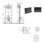 Готове рішення Qtap для ванної кімнати: підвісний унітаз Jay Ultra Quiet 520x360x320 + комплект інсталяції Nest 4 в 1 (лінійна клавіша Matt Black)