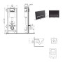 Готове рішення Qtap для ванної кімнати: підвісний унітаз Crow Ultra Quiet 520x360x290 + комплект інсталяції Nest 4 в 1 (лінійна клавіша Matt Black)