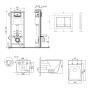 Готове рішення Qtap для ванної кімнати: підвісний унітаз Tern Ultra Quiet 525x345x360 + комплект інсталяції Nest 4 в 1 (квадратна клавіша Satin)