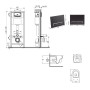 Готове рішення Qtap для ванної кімнати: підвісний унітаз Swan Ultra Quiet 520x360x320 + комплект інсталяції Nest 4 в 1 (лінійна клавіша Matt Black)