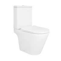 Унітаз підлоговий Qtap Dove Rimless безобідковий з сидінням Soft-close WHITE QT06228380BW